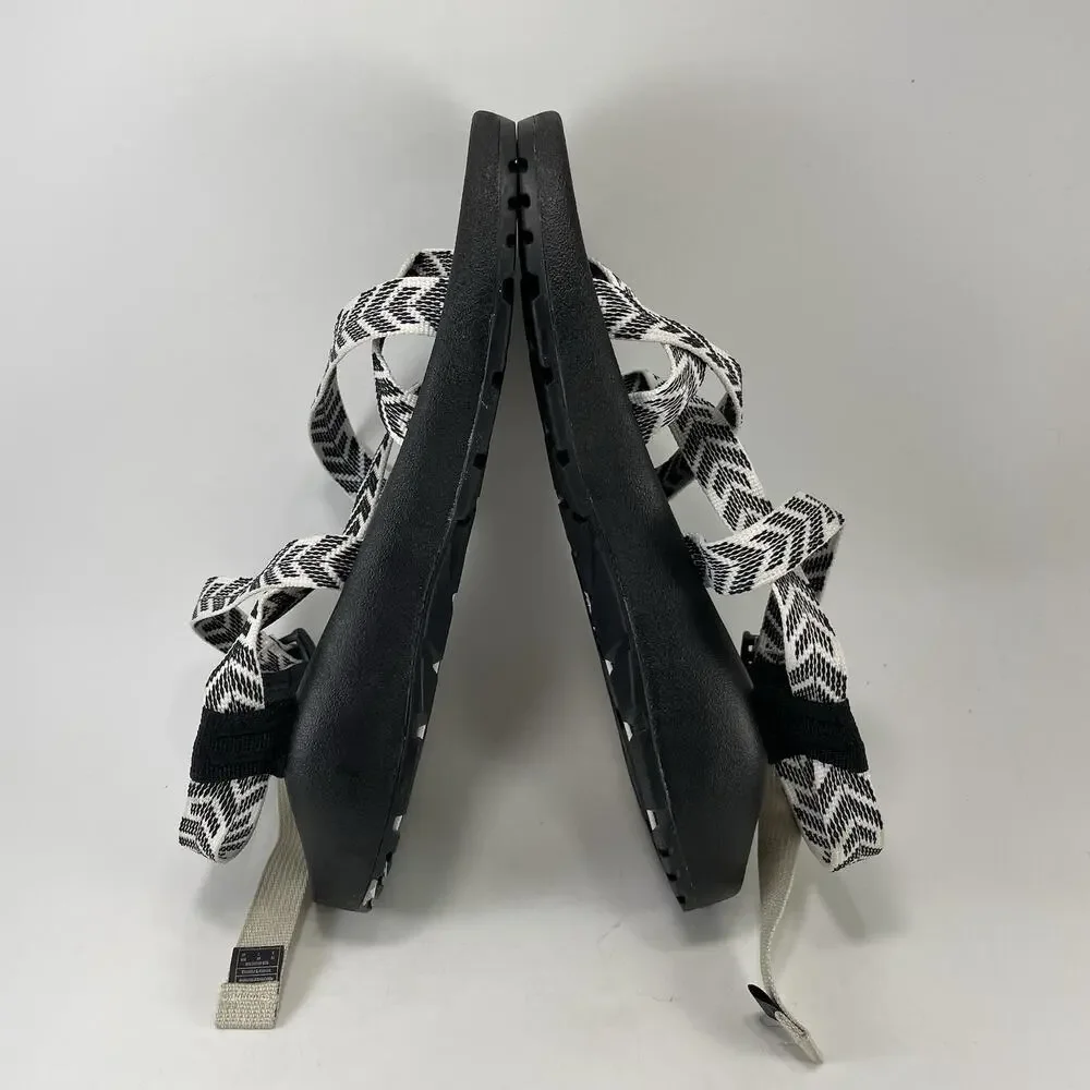 Chaco Z/Cloud 2 Womens 9 Black White Toe Loop Hiking Sport Sandals Active